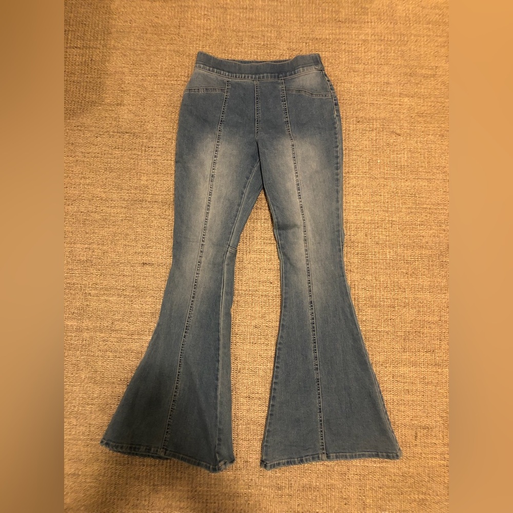 versona elastic flare jeans
